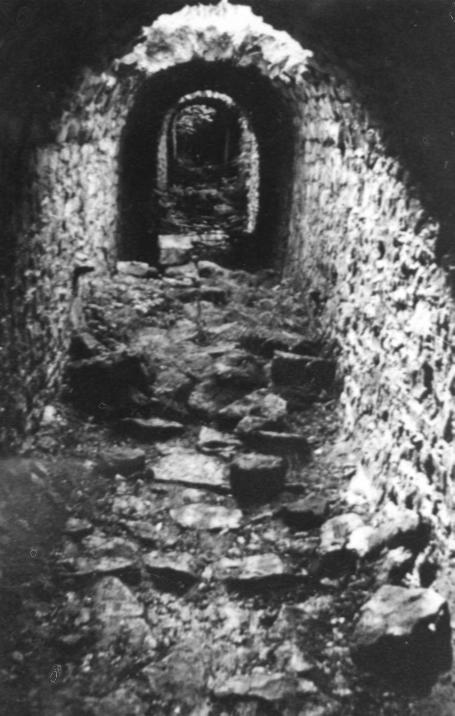 The inside of one the flues at Charterhouse taken in 1958.