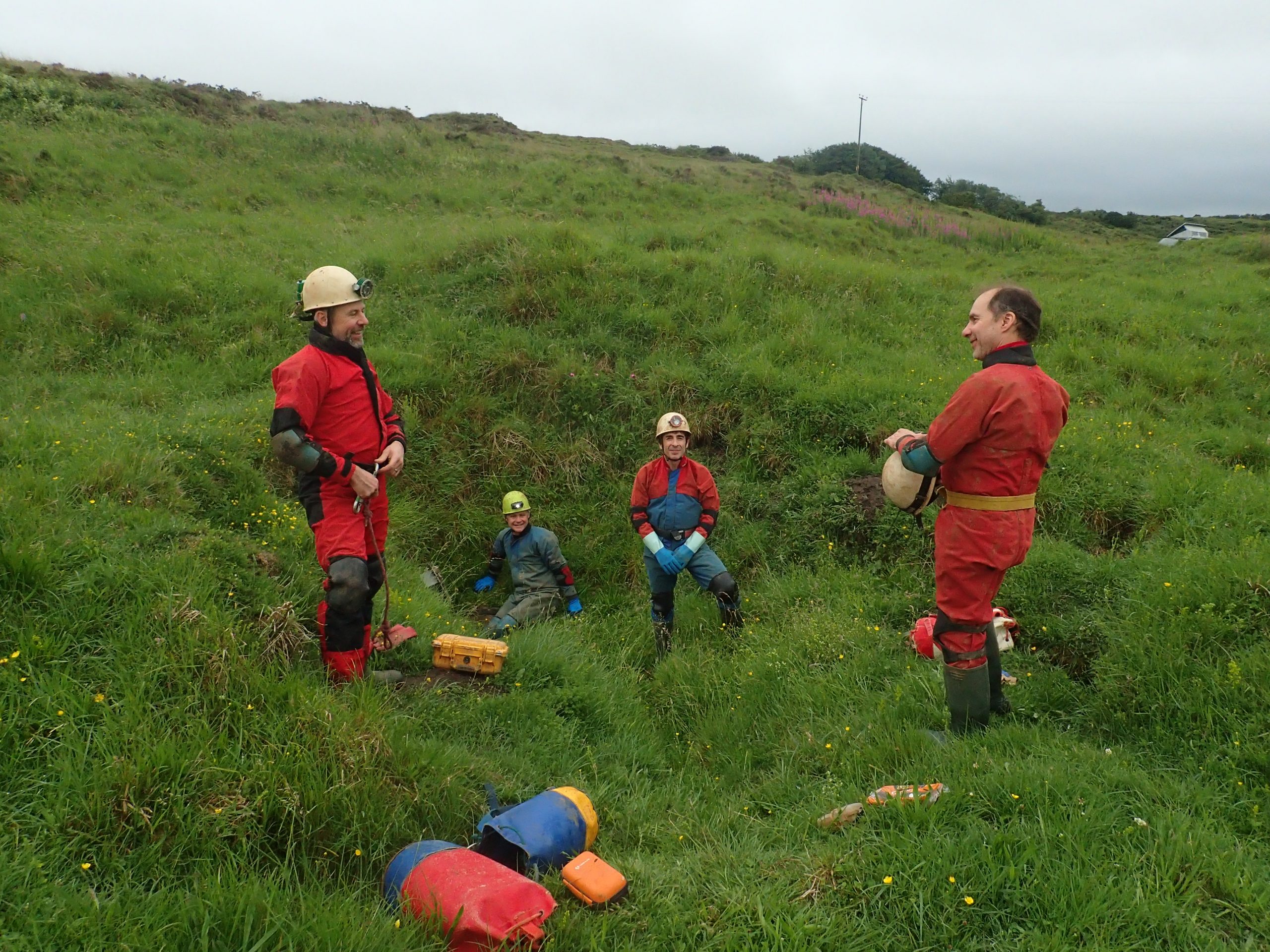Upper Flood entrance with 4 Cavers