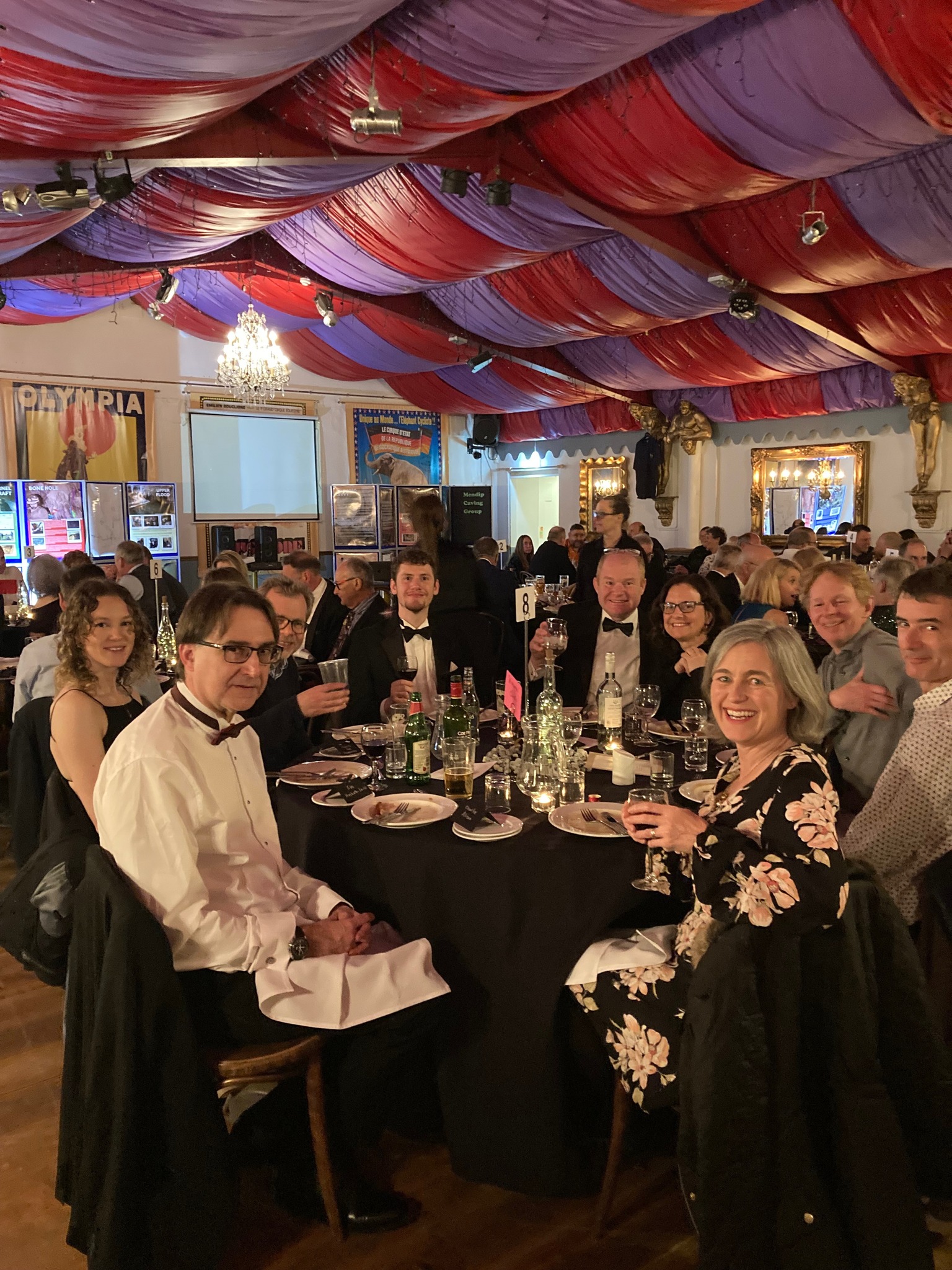 A formal dinner setting